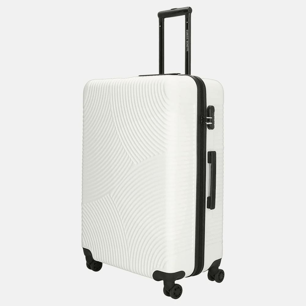 Source packshot of a white Enrico Benetti suitcase