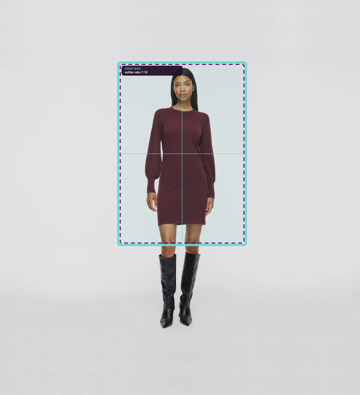 Production image with visible set crop frame