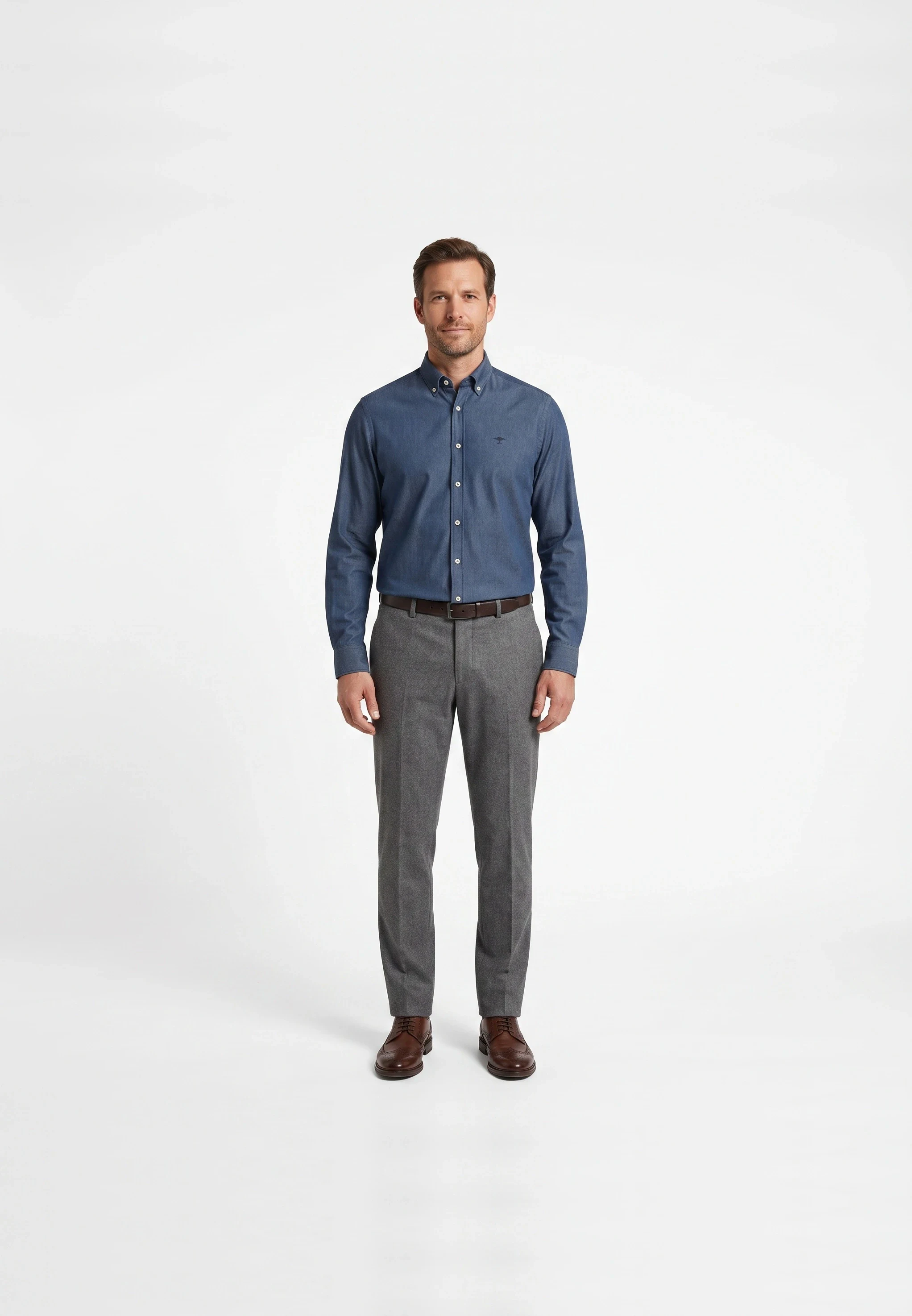 The same shirt worn by an AI model, styled differently each time