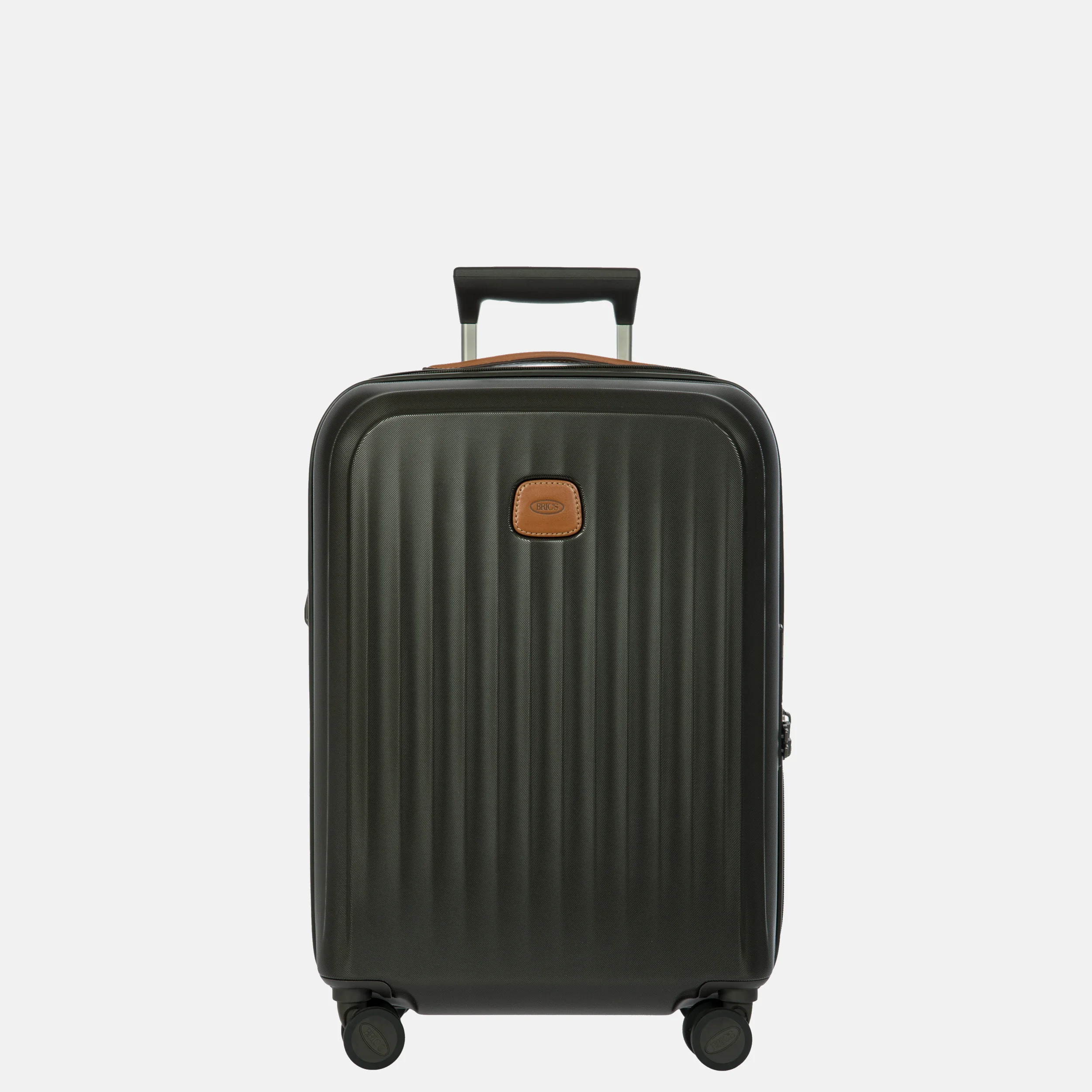 Packshot of an olive Bric's Taormina carry-on suitcase, 55 cm