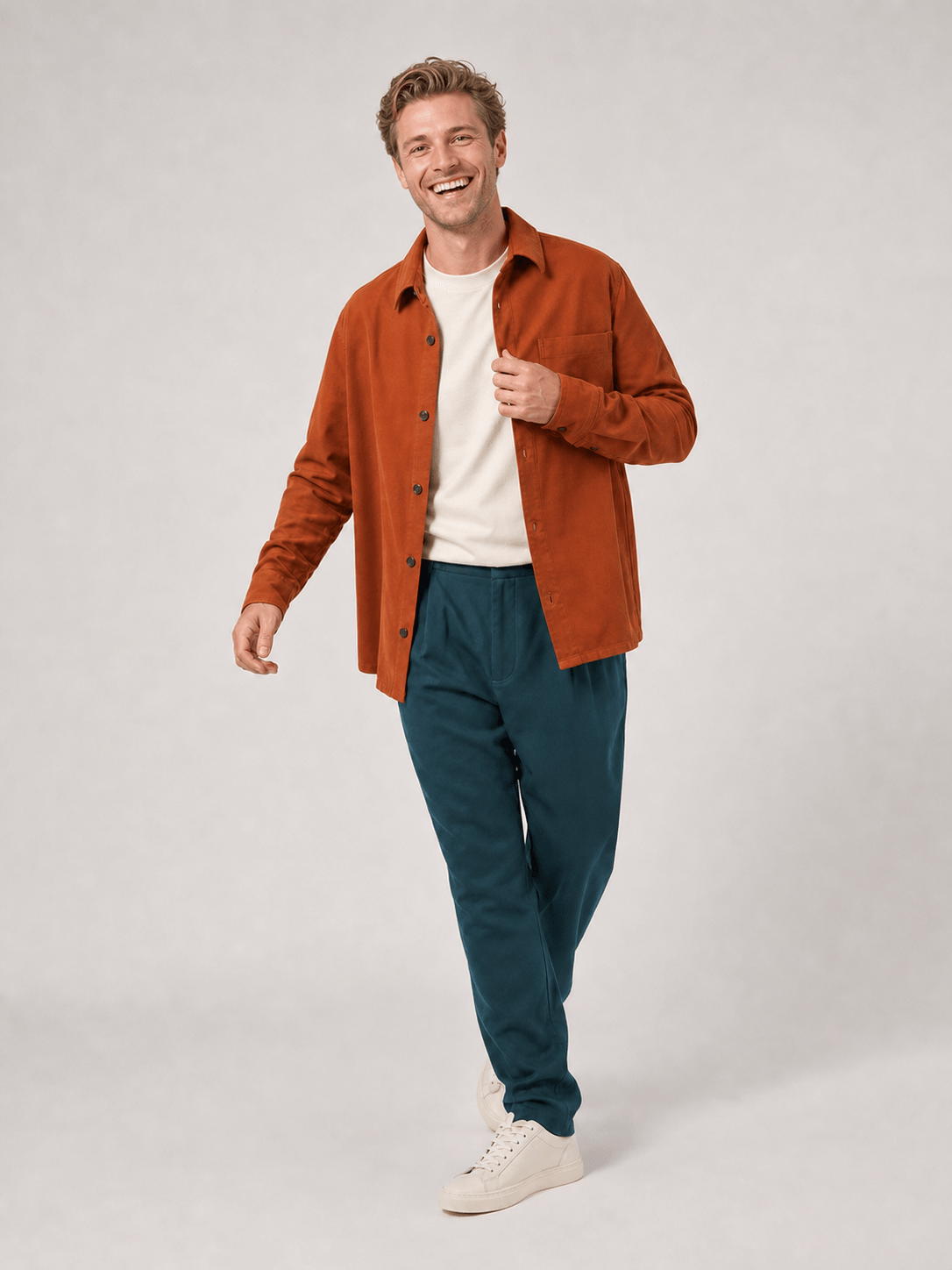 Same Clothing and Walking Pose with the Fixed AI House Model