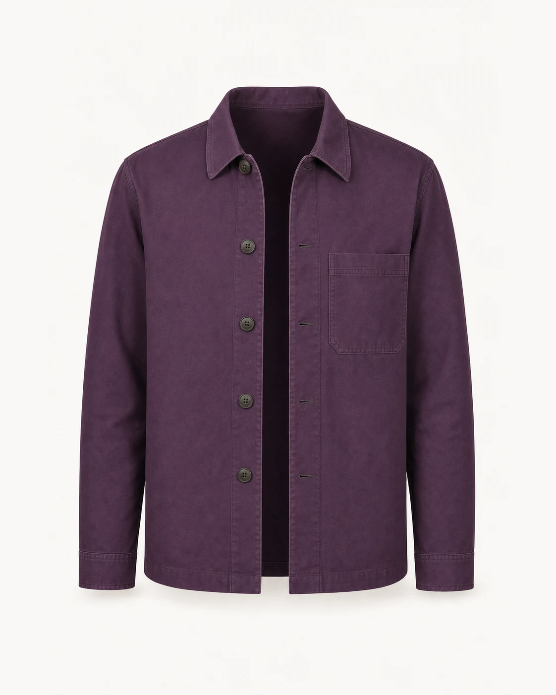 Packshot of a purple overshirt