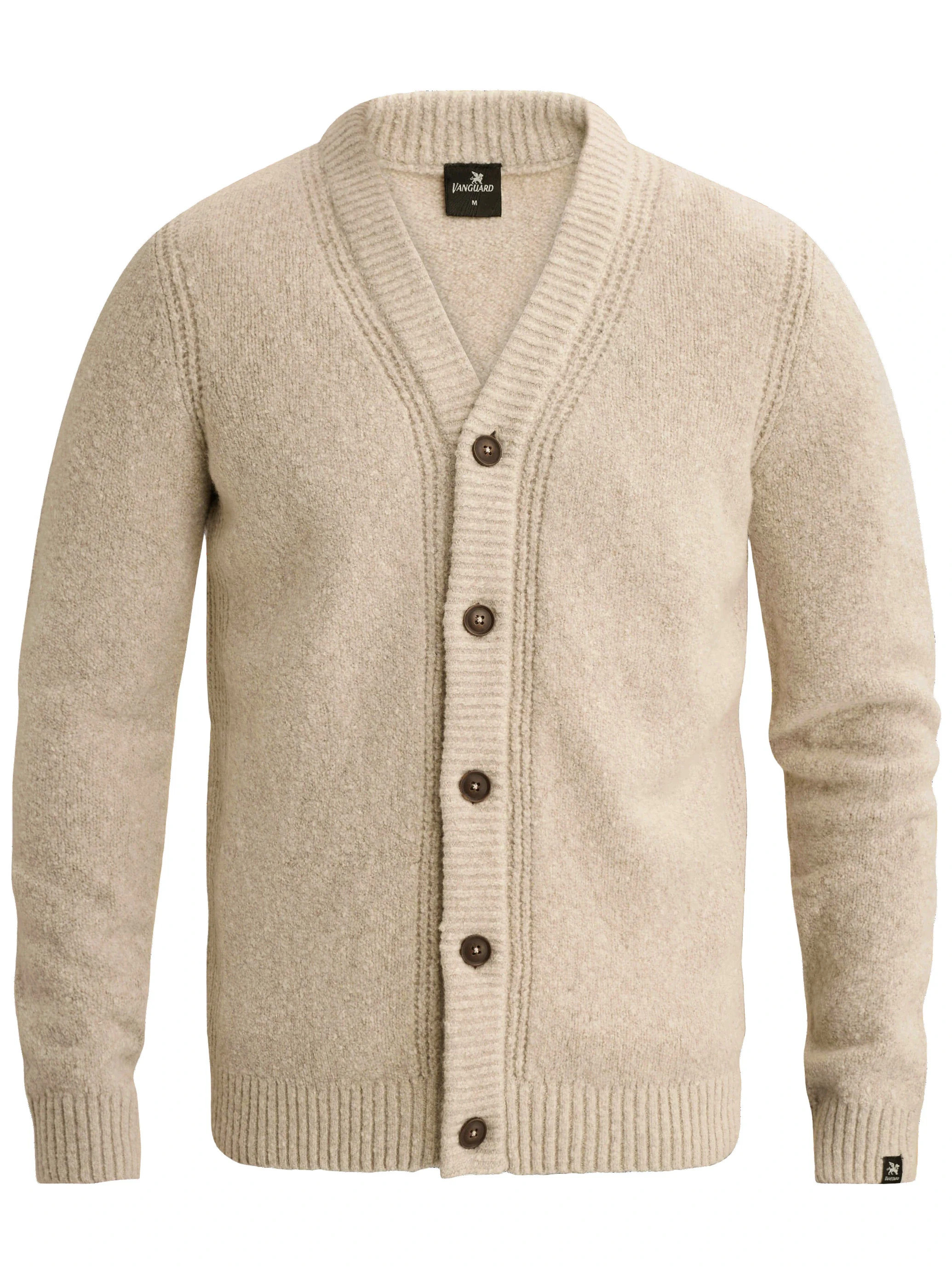 The same knitted cardigan standalone on white