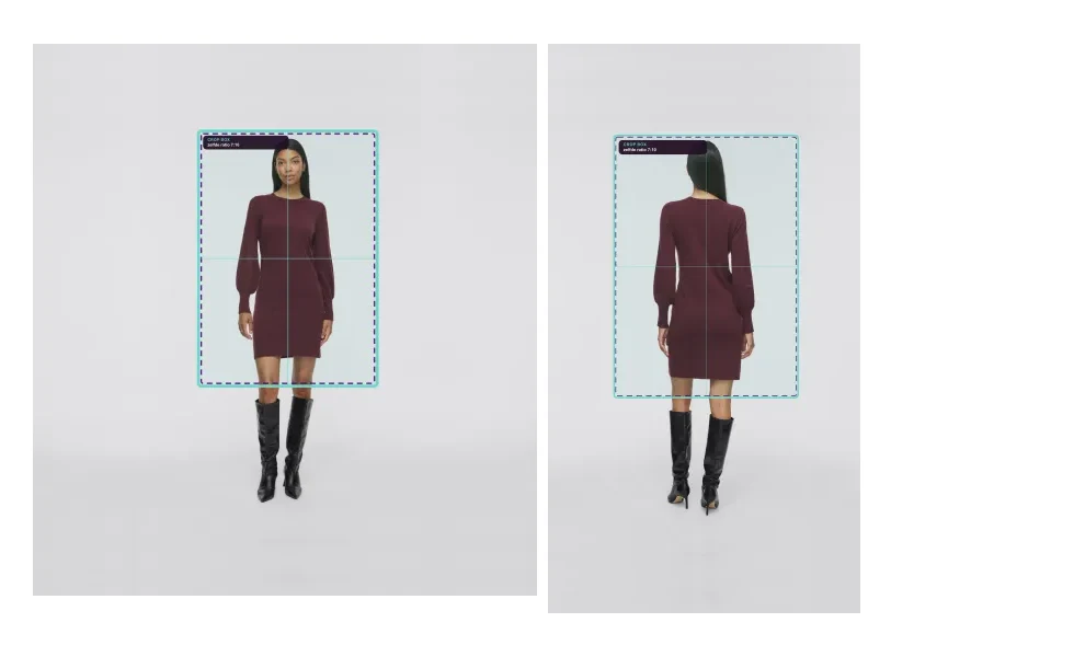 Front and back with crop frames