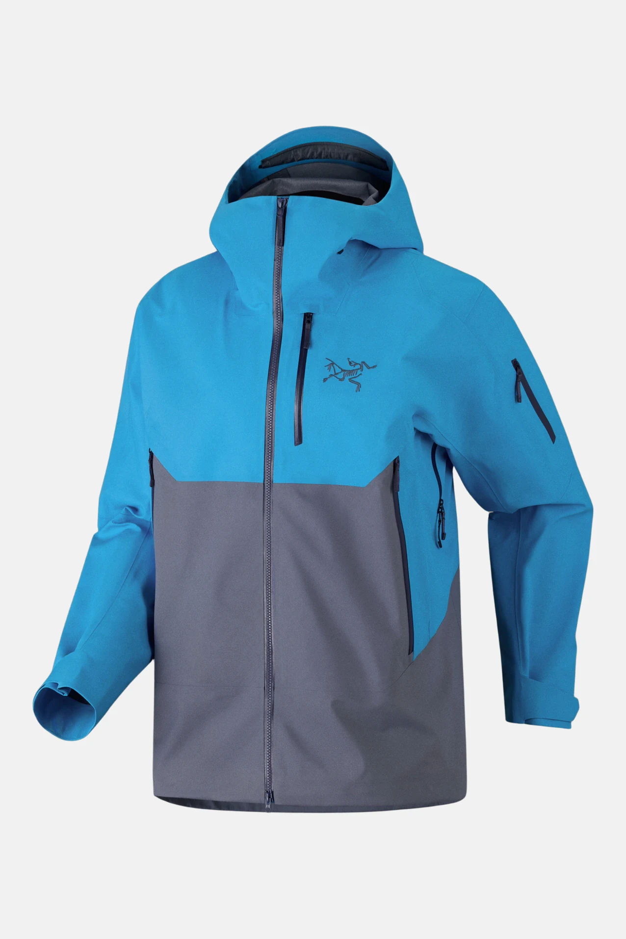 The same ski jacket large in frame on light gray