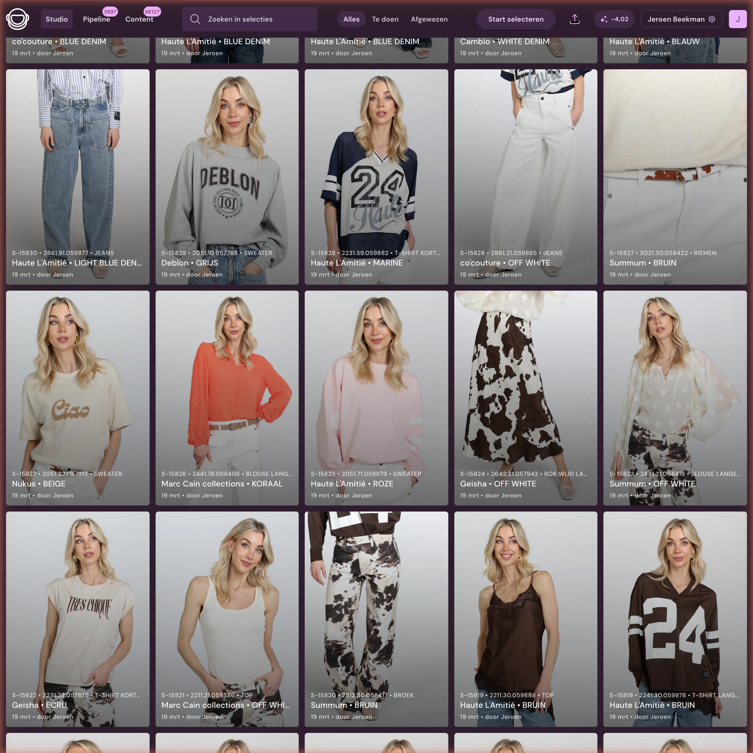 Photopilot Studio selection interface