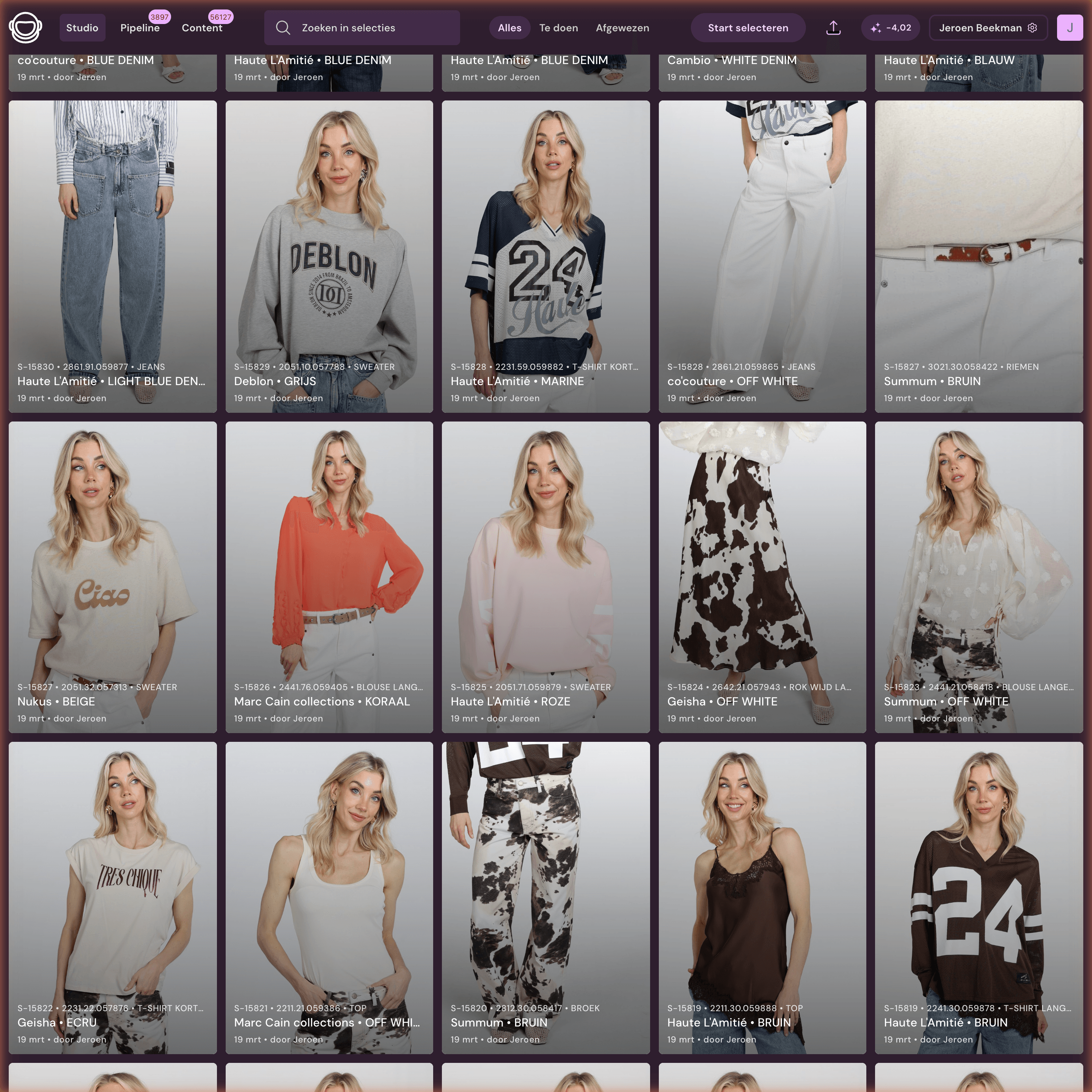 Photopilot Studio selection interface